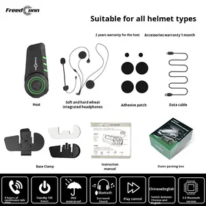 Pour moto universelle KY, casque avec <span class=keywords><strong>interphone</strong></span> et musique pour deux téléphones, écouteurs <span class=keywords><strong>sans</strong></span> <span class=keywords><strong>fil</strong></span> - Product Image 6