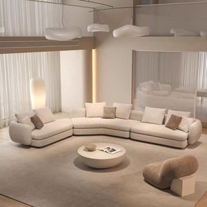 Sofá de salón minimalista italiano <span class=keywords><strong>Poliform</strong></span> de Saint-Germain, sofá de panel plano grande de esquina curva - Product Image 3