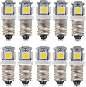 Trắng 6000K ánh sáng ban ngày 24V 12V 6V E10 5smd 5050 Led đèn pin bóng đèn cho chiếu sáng cảnh quan - Product Image 2