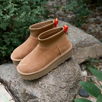 Bottes en fourrure pour femme, nouvelle collection automne-hiver 2026, doublure en peau de mouton véritable, mules à plateforme, thermiques, légères et amortissantes