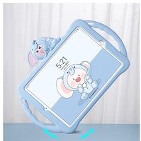 Tablet Anak-anak Silikon Pelindung Anti Guncangan Imut Kartun untuk iPad Casing Penutup Air 2 4 6 Pro 9.7 10.2 dengan Pegangan dengan Penyangga