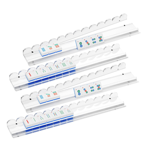 American Luxury Mahjong Racks Pushers Premium Heavy-Duty Clear Acrylic Tile Holders Smooth <b>Slide</b> Push Bars Non-Slip Durable - Product Image 1