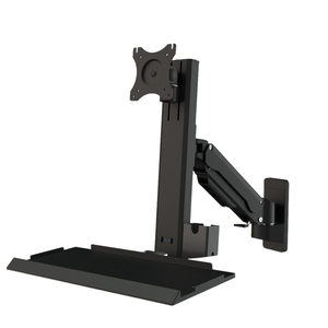 T9-GA01KB-Black tốt nhất màn hình cánh tay với nhôm khí mùa xuân & BÀN PHÍM Khay cho nhỏ bàn Monitor Bracket - Product Image 3