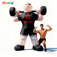 Logo gonflable fait sur commande d'impression de la publicité d'hommes de gymnase pour les magasins de clubs de gymnase accessoires gonflables de vente chaude à prix d'usine