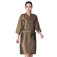 Barbershop Salon Kimono Robe Polyester Hair Salon Hairdressing Robe With Waist Strap