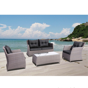 Recién llegado, hotel, <span class=keywords><strong>restaurante</strong></span>, Villa, jardín, PE, ratán, plástico, sofá para exteriores con marco de aluminio - Product Image 2