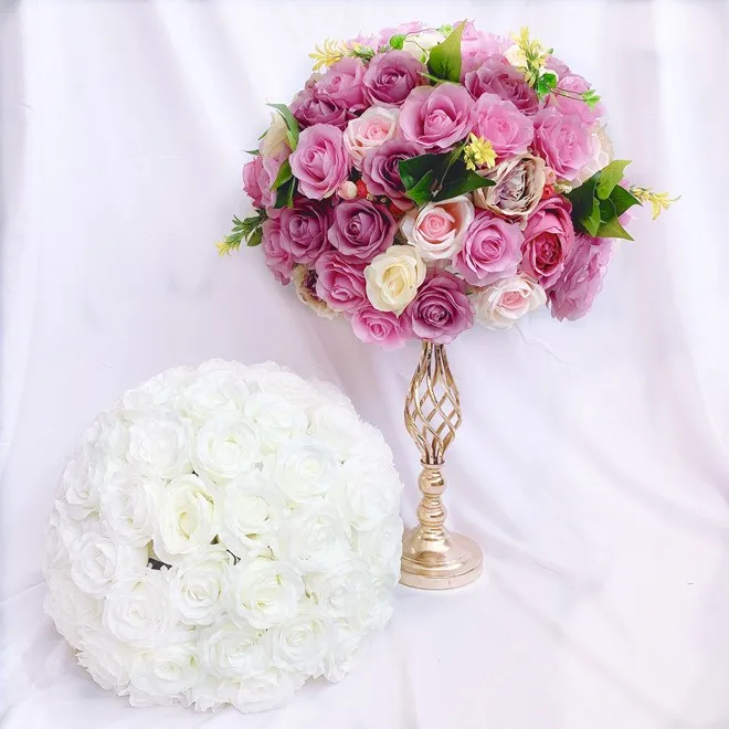 Прямая продажа с фабрики, центральный столик, поцелуи розы, цветочный шар для свадебной композиции