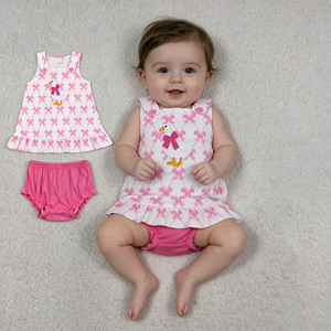 Vêtements pour bébés RTS Boutique, tunique à volants pour filles, ensemble de 2 pièces, tenue de bébé mignonne - Product Image 3