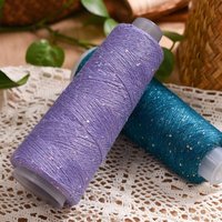 100g 2000 meter tenunan tangan Sedang tebal poliester dicampur benang sutra tinggi untuk payet rajutan Sweater rajut