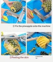 Handmatige roestvrijstalen fruit- en groenteschilmachine, ananas schiller, ontpitter en snijder
