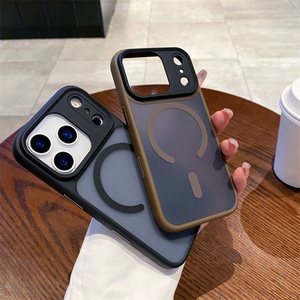 Magnetic TPU Frame Matte <b>PC</b> Hard Shockproof Phone Case <b>for</b> iPhone 17 17 Air 17 Pro Max case with <b>Camera</b> protection - Product Image 1