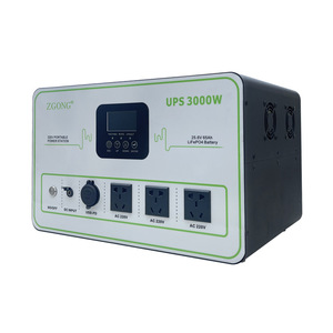 ZGONG UPS 3000W 25.6V 65AH Lithium <b>Battery</b> Portable Power Station for Office <b>Backup</b> Power - Product Image 3
