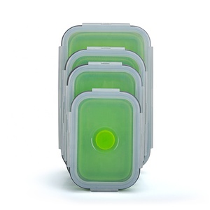 Boîtes à Lunch en Silicone hermétiques, récipients de stockage des aliments sans BPA avec couvercles en plastique pour enfants - Product Image 3