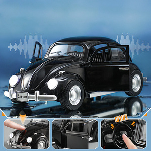 รถโมเดลโลหะผสม SR New Style 1:18 รุ่นปี <span class=keywords><strong>1955</strong></span> Beetle ของสะสมสไตล์เยอรมันคลาสสิก สมจริงสูง ประตูเปิดได้ - Product Image 6