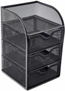 Organiseurs de bureau en métal et accessoires de rangement avec tiroir - Product Image 3