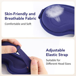 หน้ากากปิดตา 3 มิติ สำหรับการนวดและช่วยให้นอนหลับ พร้อมบริการสกรีนโลโก้ตามสั่ง  ประคบร้อน 5 ระดับ สำหรับดวงตาแห้ง - Product Image 3