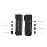 Caméra corporelle A55, batterie longue durée 1800 mAh, enregistrement 11h, lumière d'avertissement, 4 LED IR vision nocturne, détection de mouvement, webcam