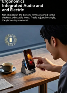 2-in-1 Magnetic <b>Speaker</b> with Phone Stand - Portable Wireless <b>Speaker</b> for Home Office - Product Image 4
