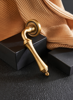 Poignées de porte modernes en laiton moleté de luxe, ensemble de poignées de porte ambidextres, levier, intérieur, magnétique, passage privé, cylindre factice EU