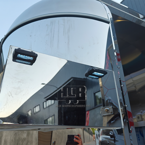 Chariot mobile en gros de nourriture camion de café à vendre chariot pliable entièrement équipé de nourriture de remorque en acier inoxydable avec le certificat de la CE - Product Image 5