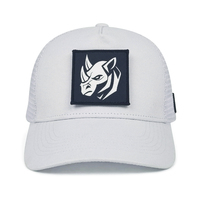 Gorra de Camionero de Malla Transpirable de Algodón de 6 Paneles con Cierre Trasero Ajustable y Parche Bordado con Logotipo Personalizado Promocional