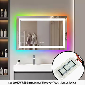 โมดูลเซ็นเซอร์ระบบสัมผัส LED ติดกระจกแผ่นสะท้อนแสง3<span class=keywords><strong>ปุ</strong></span>่มควบคุมแสง RGB DC 12V 5A 60W - Product Image 6