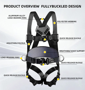 <span class=keywords><strong>Harness</strong></span> Pengaman Tubuh Penuh 5-Titik dengan Bantalan dan Penyangga Pinggang untuk Pekerjaan Durasi Panjang - Product Image 6