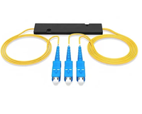 Répartiteur PLC Fibre Optique 1x2 Monomode 2.0mm Boîtier Plastique ABS Avec Connecteur SC PON FTTH