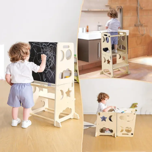 Tour debout en <span class=keywords><strong>bois</strong></span> moderne <span class=keywords><strong>escabeau</strong></span> pour tout-petits <span class=keywords><strong>trois</strong></span> hauteurs réglables aide de cuisine meubles pour bébé pour usage hospitalier à domicile - Product Image 5