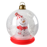 Fournisseur d'usine, ballon gonflable à motif de Grinch, bonhomme de neige, Père Noël, sapin de Noël, lumière LED, grande taille, ornements de boule de Noël