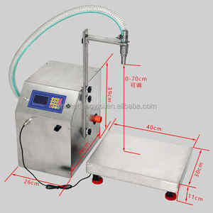 Machine commerciale semi-automatique pour le remplissage de bouteilles en verre de gel et de liquides (détergent lessive, liquide vaisselle, boissons) avec pesage quantitatif de haute précision - Product Image 2