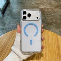 Coque de téléphone magnétique transparente pour iPhone 17 Plus 18 Pro Max, protection 2-en-1 en TPU et PC pour téléphones mobiles