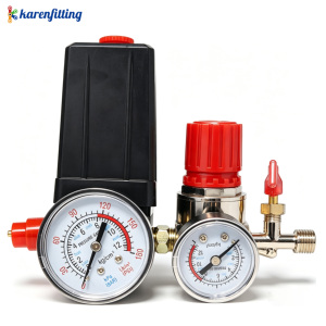 Conjunto de regulador de presión de aire de alta precisión, válvula de control de 4 vías de 90-120PSI para herramientas neumáticas y equipos de compresores de aire - Product Image 2