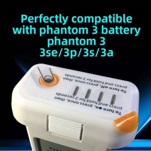 Accesorios para Drones, Batería de Vuelo Inteligente Blanca de 4500 mAh para <span class=keywords><strong>Phantom</strong></span> <span class=keywords><strong>3</strong></span> <span class=keywords><strong>SE</strong></span>/3A/3P/3S/<span class=keywords><strong>4K</strong></span>, 15.2 V, 68 Wh, 407 g - Product Image 4