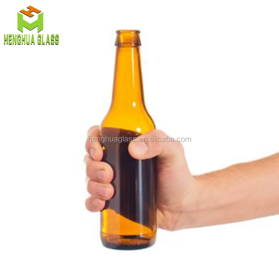 Venda imperdível garrafa de vidro âmbar de gargalo longo 330ml 11oz33cl para cerveja caseira, lager e cidra