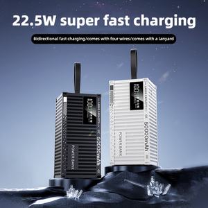 Batterie externe grande capacité 20000mAh 10000mAh 22.5W à charge ultra-rapide avec lampe LED d'urgence pour utilisation en extérieur - Product Image 2