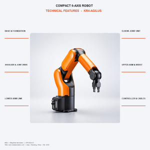 <span class=keywords><strong>Robot</strong></span> Industrial <span class=keywords><strong>KUKA</strong></span> KR 4 AGILUS R600 <span class=keywords><strong>Mini</strong></span> de 6 Ejes, Carga Útil de 4 kg, KR C5 para Ensamblaje de Microelectrónica - Product Image 2