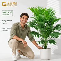 Vente en gros de décoration intérieure nordique Plante artificielle en plastique Feuilles de palmier Bouquet de feuilles de monstre au toucher réel