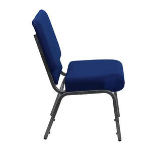 Nuevo Diseño Popular de Sillas Apilables de Metal con Patas de Hierro y Tapicería de Tela para Teatro, Iglesia o Eventos - Product Image 2