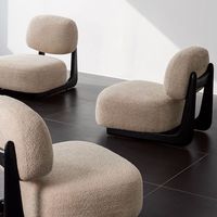 Fauteuil simple en laine d'alpaga Wabi-Sabi, design moderne en bois massif, luxe simple, pour enfants, pour meubles de maison, Internet