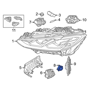 Ky ban đầu cho BMW chính hãng Đèn pha Quạt thông gió phù hợp với BMW G11 63119498421 LED hiển thị Cooler Fan đối với BMW M4 - Product Image 1
