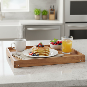 Bandeja de Madera de Acacia <span class=keywords><strong>2026</strong></span> con Patas, Bandeja Plegable para Servir, Bandeja para Cama para Servir Desayuno y Comida - Product Image 4