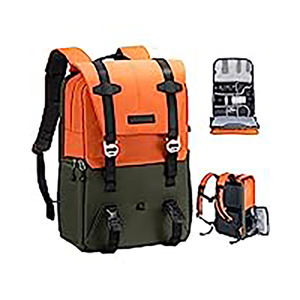 Free sample Camera Backpack - DSLR SLR Vintage Leather Style Waterproof Canvas Bag Backpack with 15.6 inch <b>Laptop</b> <b>Sleeve</b> - Product Image 1