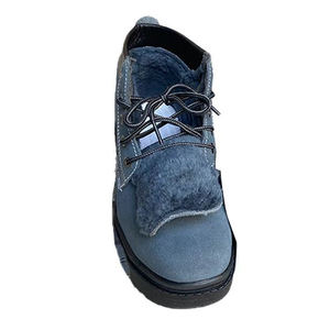 Mùa đông độn an toàn giày làm bằng da lộn da bò chống Smash cao-top làm việc Giày Hàn chịu nhiệt r Bảo vệ giày - Product Image 5