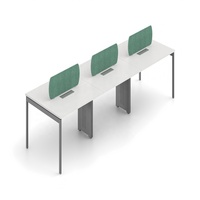 Poste de travail moderne pour bureau ouvert, bureau modulaire à cloisons insonorisées pour 2, 4 ou 6 personnes