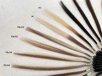 Vente en gros : Nuancier de 32 couleurs de cheveux naturels Remy, échantillon de couleur de cheveux humains