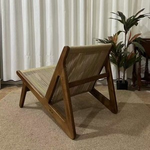 <span class=keywords><strong>Fauteuil</strong></span> individuel en bois massif artisanal avec tressage en corde de papier, écologique et durable pour <span class=keywords><strong>salon</strong></span>, chambre et salle à manger - Product Image 4