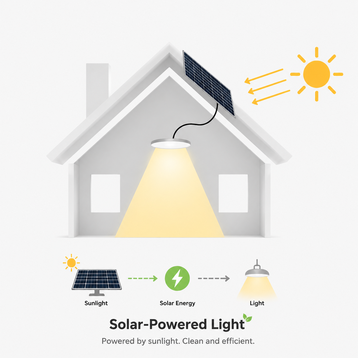 Solar LED Skylight 50W 2 Pieces Of 300mm Solar Panel Adjustable With Radar Sensor Indoor Home and Office Ceiling Panel Lights · image 2
