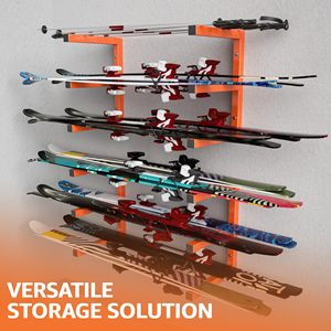 Organizzatore da Parete in Legno e Rastrelliera Metallica per Stoccaggio Legname <span class=keywords><strong>a</strong></span> 3 Livelli - Uso Interno ed Esterno, Confezione da 2-3-4-6 - Product Image 5