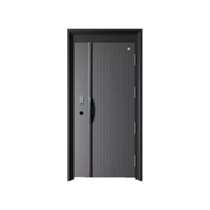 Conception personnalisée de porte de sécurité en aluminium Porte d'entrée blindée Portes de sécurité en acier pour maison familiale - Product Image 6